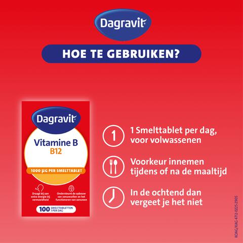 Dagravit Vitamine B12 1000μg  100 smelttabletten