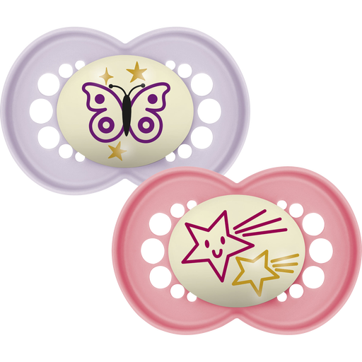MAM Original Fopspeen Night 16+ Maanden Roze 2 stuks