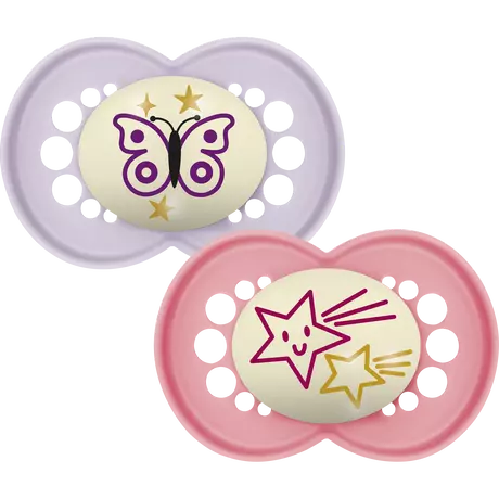MAM Original Fopspeen Night 16+ Maanden Roze 2 stuks&nbsp;