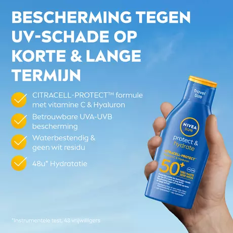 NIVEA SUN Protect & Hydrate Zonnebrand Lotion Travel Size SPF50+ 100 ML