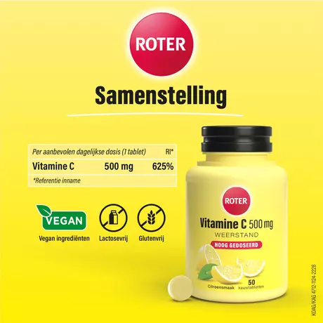 Roter Vitamine C 500 MG Citroen Tabletten 50 stuks