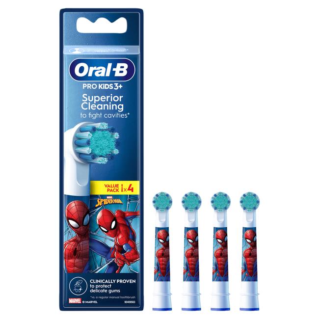 Oral-B Pro Kids Spiderman Opzetborstels - 4 Stuks
