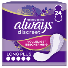 Always Discreet Incontinentie Inlegkruisjes Discreet Long Plus 24 stuks