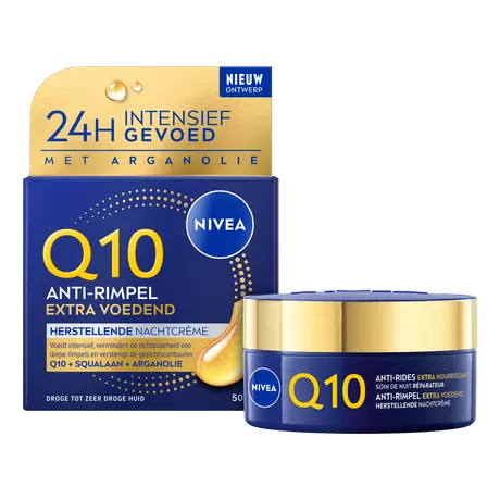 NIVEA Q10 Power Anti-Rimpel Extra Voedend Herstellende Nachtcrème 50 ML
