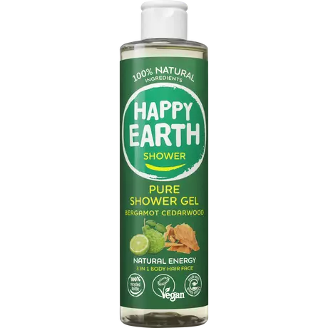 Happy Earth 100% Natuurlijke Bergamot Cedarwood Douchegel 300 ML