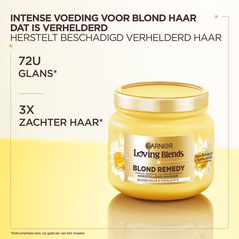 Garnier Loving Blends Sun-Kissed Chamomile & Bloemenhoning Haarmasker 340 ML