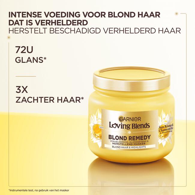 Garnier Loving Blends Sun-Kissed Chamomile & Bloemenhoning Haarmasker 340 ML