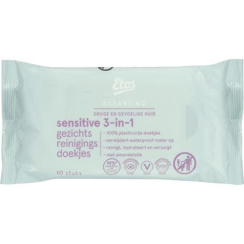 Etos Face Sensitive Mini Cleansing Wipes 10 stuks