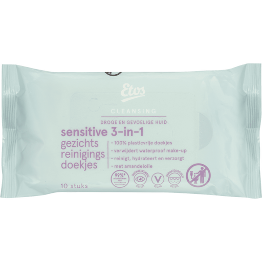 Etos Face Sensitive Cleansing Wipes Mini 10 stuks