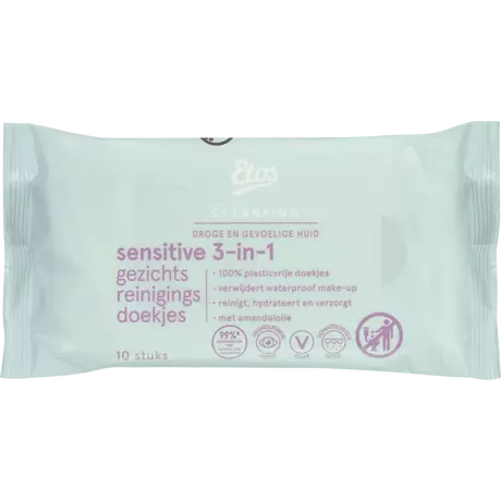 Etos Face Sensitive Cleansing Wipes Mini 10 stuks