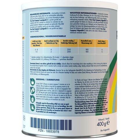 Pure Goat Bio Opvolgmelk 2 400 gr