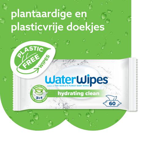 WaterWipes Hydrating Clean Billendoekjes 12x60 stuks