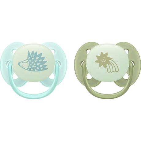 Philips Avent Fopspeen Ultra Soft Nighttime 0-6M SCF094/01 2 stuks