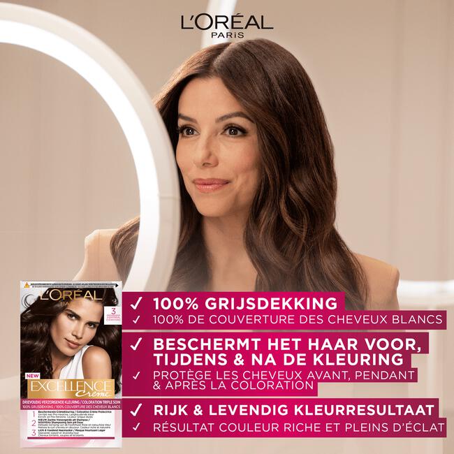 L'Oréal Paris Excellence Crème Permanente Haarverf 7 Middenblond