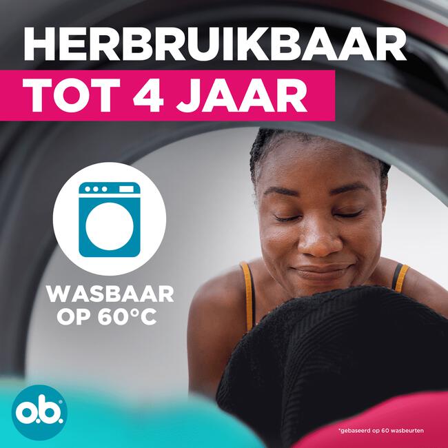 o.b.® Herbruikbaar Menstruatie Ondergoed Zwart XL/XXL