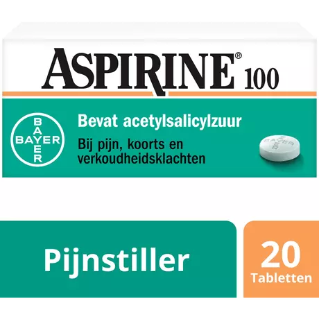 Aspirine 100 MG Helpt Bij Pijn Tabletten 20 stuks
