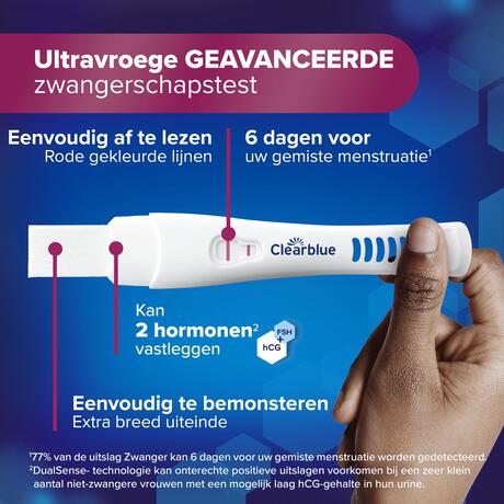 Clearblue Vroege Geavanceerd Detectie Zwangerschapstest 2 Stuks