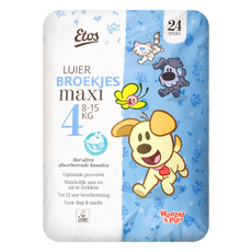Etos Woezel & Pip Luierbroekjes Maxi Maat 4 8-15 kg 24 stuks