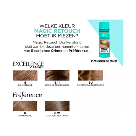 L'Oréal Paris Magic Retouch Camouflerende Uitgroeispray 4 Donkerblond 75 ML