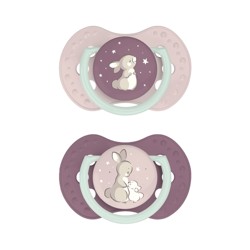 Difrax LOVI Dynamic Fopspeen 6-18M Night & Day Girl 2 stuks