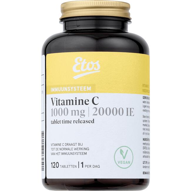 Kilometers De lucht Praktisch Etos Vitamine C1000 Tabletten 120 stuks 120 EA | Etos