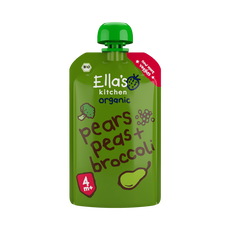 Ella's Kitchen Peren Doperwten Broccoli Bio Knijpfruit 4+ Maanden 120 GR