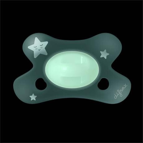 Difrax Fopspeen Natural 0-6 M Glow In The Dark 