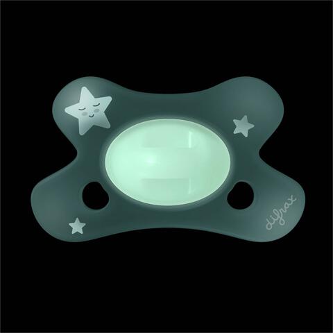 Difrax Fopspeen Natural 0-6 M Glow In The Dark 