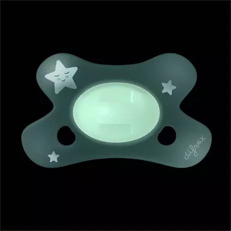 Difrax Fopspeen Natural 0-6M Glow In The Dark
