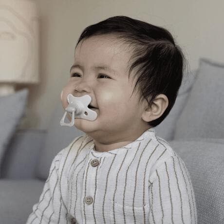 Difrax Fopspeen Natural 18 Maanden Donkergrijs BPA-vrij