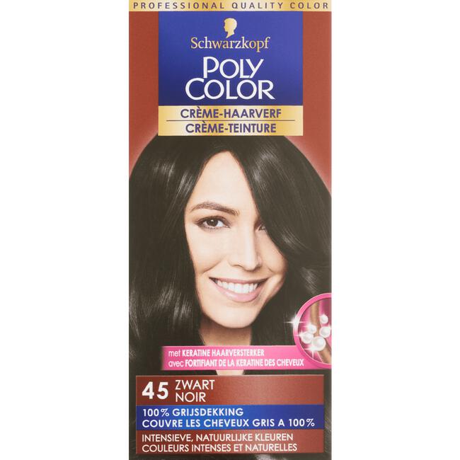 vaardigheid Gooi Expliciet Schwarzkopf Poly Color Crème-Haarverf 45 Zwart 90 ML | Etos