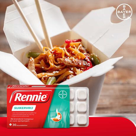 Rennie Suikervrij Kauwtabletten Bij Brandend Maagzuur 36 Stuks