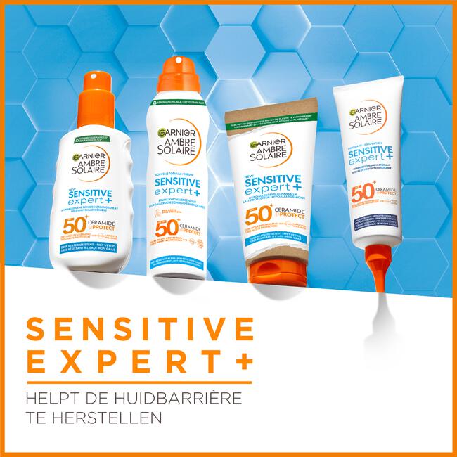 Garnier Ambre Solaire Sensitive Expert Hypoallergene Zonnebrand Spray SPF50 150 ML