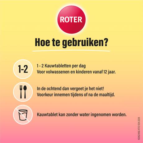 Roter Vitamine C Forte Weerstand Framboos 75 tabletten