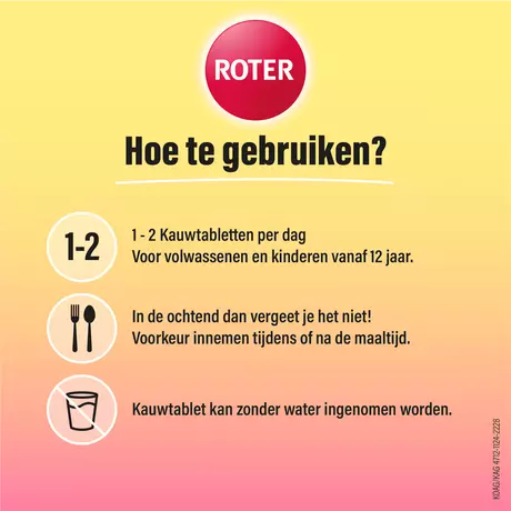 Roter Vitamine C Forte Weerstand Framboos Tabletten 75 stuks