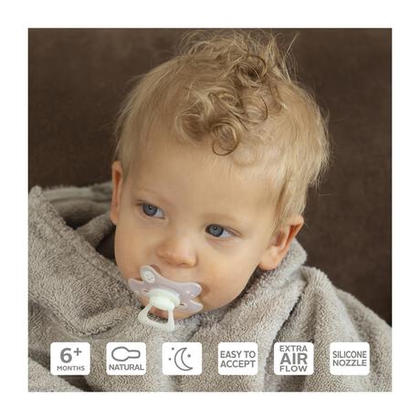 Difrax Fopspeen Natural 6+ M Glow In The Dark