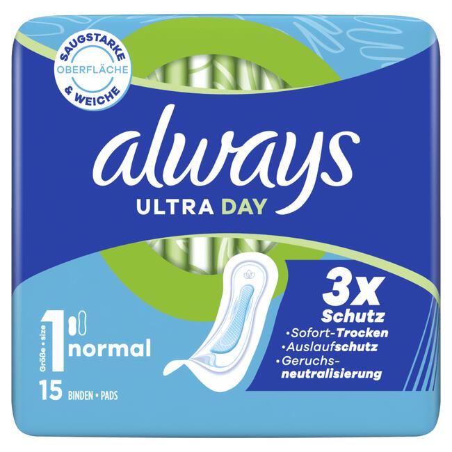 Always Ultra Maandverband Normal Zonder Vleugels 15 stuks