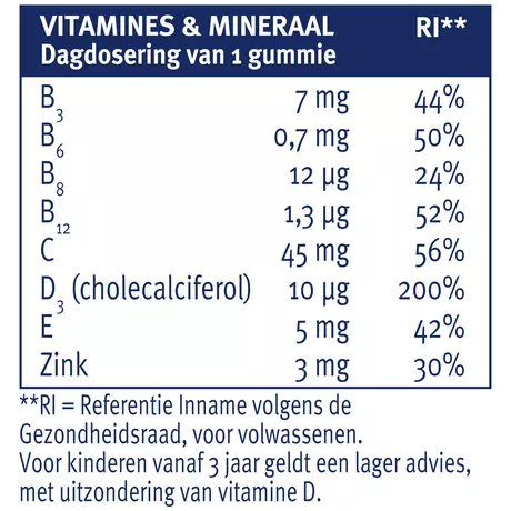 Davitamon Junior 3-12 Gummies Aardbei 60 stuks