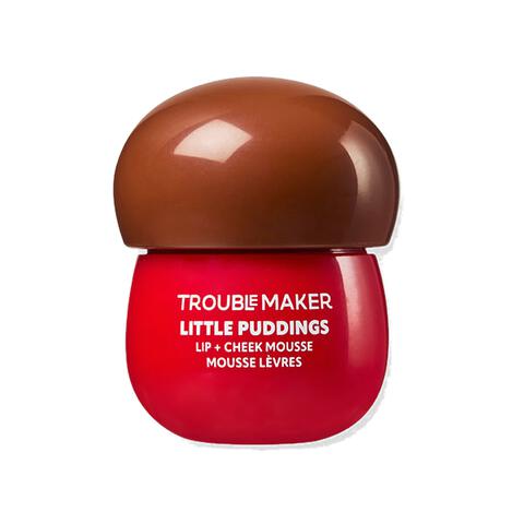 Trouble Maker Little Pudding Blurring Lip + Cheek Mousse Mochi Nude Brown