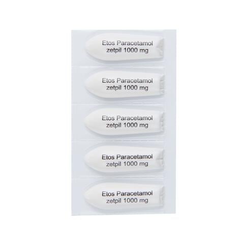 Etos Paracetamol 1000 MG Zetpil 5 stuks