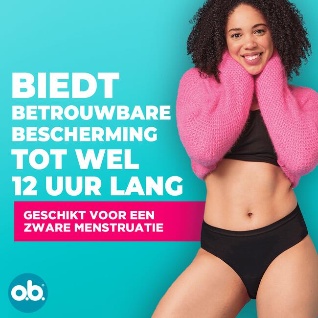 o.b.® Herbruikbaar Menstruatie Ondergoed Zwart XL/XXL