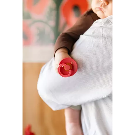 BIBS Colour Fopspeen Rond Latex Maat 2 Dusty Pink/Coral 2 stuks
