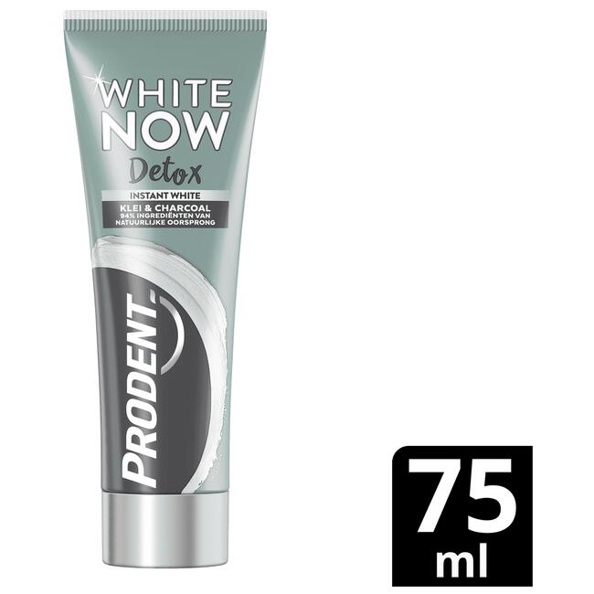 Prodent White Now Detox Klei & Charcoal Whitening Tandpasta 75 ML