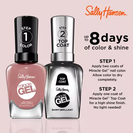 Sally Hansen Miracle Gel Nagellak 252 Rose & Shine Roze 14,7 ML