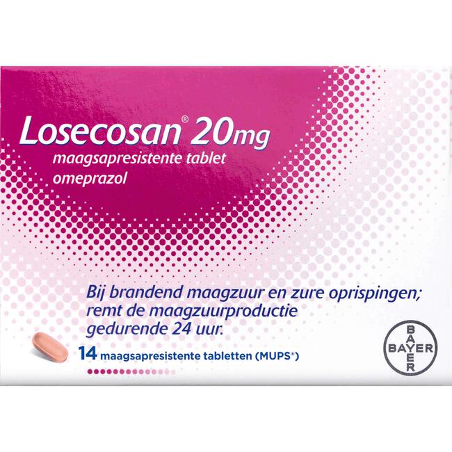 Losecosan tegen terugkomend brandend maagzuur 14 tabletten