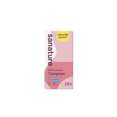 Sanature 100% Katoenen Tampons Normaal 16 stuks