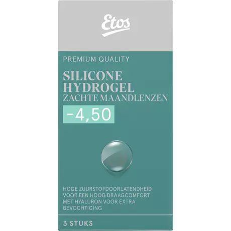 Etos Silicone Hydrogel Zachte Maandlenzen -4.50 3 stuks