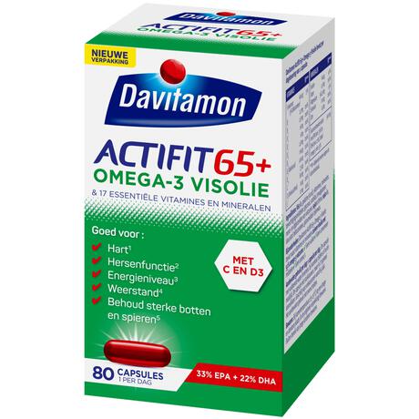 Davitamon Actifit 65+ Omega 3 Visolie Capsules