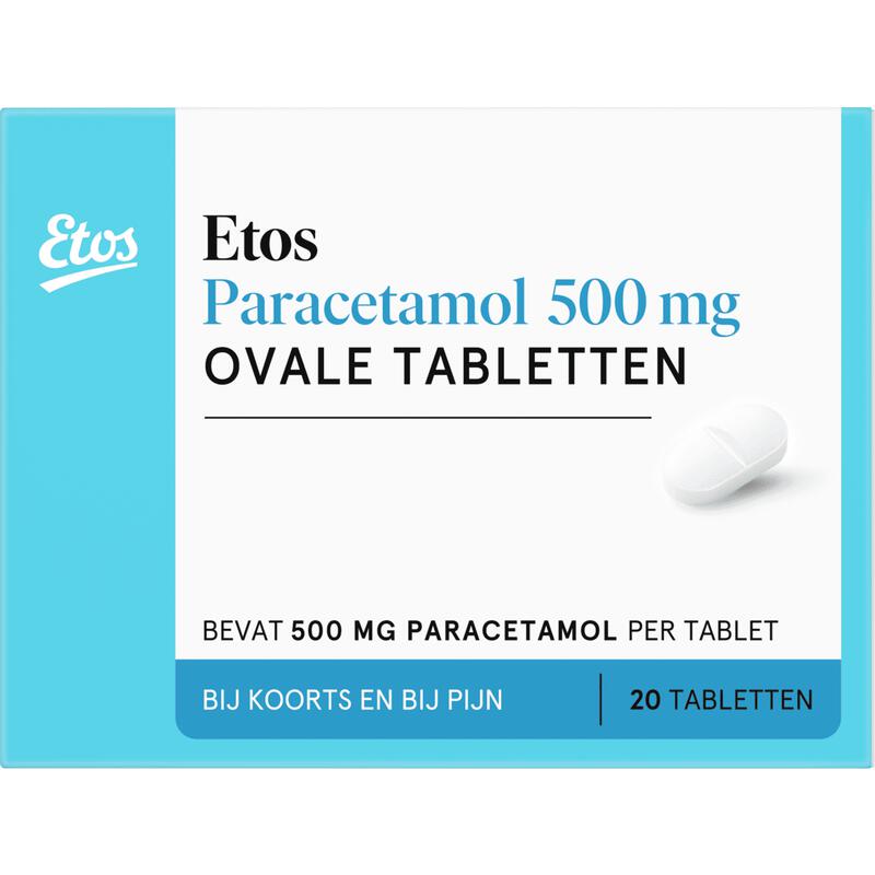 Etos Paracetamol 500 MG Ovale Tabletten 20 stuks