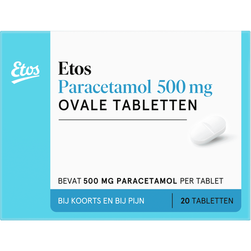 Etos Paracetamol 500 MG Ovale Tabletten 20 stuks
